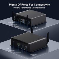Mini PC sans ventilateur, Windows 11, Core i7-10510U, 16 Go de RAM, 256 Go de SSD, ordinateurs de bureau miniatures Linux, 6 ports COM RS232/422/485, GPIO, 4K 3xDisplay