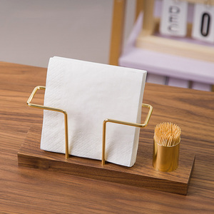 Rak tisu logam kayu mewah, tempat tisu persegi untuk restoran, kafe, rumah, kantor, dekorasi Bar pernikahan - Product Image 5