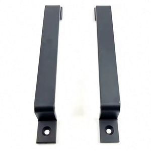 WEKIS <b>10</b>" <b>12</b>'' Matte Black Frosted Modern Barn Door Handle Pull Set Steel Hardware for Warehouse Workshop Apartment Sliding - Product Image 2