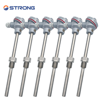 Sensor Suhu Resistansi Platinum PT100 Kustom ODM/OEM Harga Pabrik Probe Stainless Steel Transmitter IP65 Resolusi 0.1C