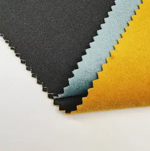 330GSM High Quality 100% Polyester Holland Velvet Bonded Plain Knitted Fabric