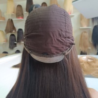 Siap Kirim Wig Kombinasi Ultra 5x5 Thin HD Lace Top Weft Back dengan Silicone Cap untuk Alopecia dan Rambut Rontok, 100% Rambut Asli Eropa Virgin