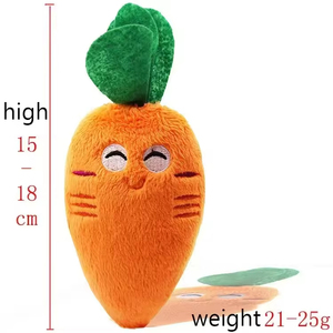 Kinghon Durable Carrot-Shaped Squeaky Dog Chew Toy Interactive <b>Plush</b> Stuffed Pet Toy Squeak-Sounding Dog Chew Toy - Product Image 5