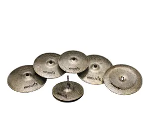KINGDO harga pabrik B20 simbal tradisional 4 buah Set 14''HH + 16 ''kecelakaan + 20'' Ride + tas cymbal untuk penggunaan profesional