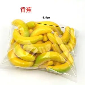 Mini fruta falsa simulada, fruta de espuma artificial pequeña, plátano, limón, decoración