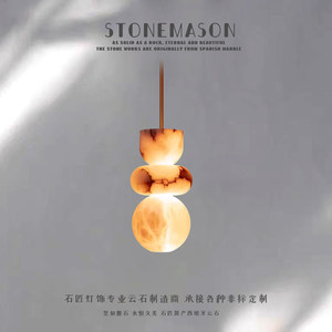 Minimalist Marble Pendant <b>Light</b> Round White Led Single Head Chandelier For Living Room Bedroom Home <b>Lighting</b> - Product Image 5