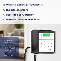Téléphone Interphone Sans Fil de Bureau Full Duplex avec Haut-Parleur Mains Libres et Système d'Appel Intérieur Multi-Canaux Extensible