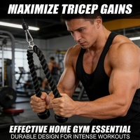 Accessoires pour machine à câbles de gym VIGFIT, cordes de tirage en nylon robustes de 27 et 36 pouces pour biceps et triceps, poignée de tirage en hauteur