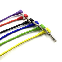 Wholesale 6PCS 20CM Audio Mono Pedalboard Cord Instrument Cables Colored Effect Pedal Patch Cable Guitar