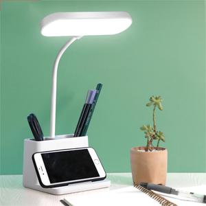 GETENBEIS מנורת שולחן <span class=keywords><strong>LED</strong></span> לבנה-נטענת 2500mAh סוללה קולית/בקרת מגע/חיישן זרוע גמישה לשולחן/שולחן/אור ליד המיטה - Product Image 3