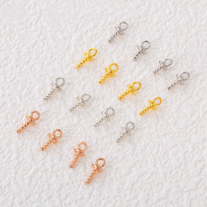 Fournitures de bijoux DIY en argent sterling S925 faites à la main - Bélière spirale, support de pendentif, bélière pour plateau de pendentif, accroche-pendentif - Product Image 4