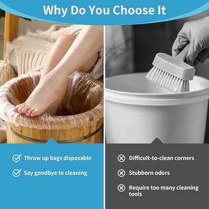 Sacs de protection jetables transparents populaires pour pédicure, doublures de baignoire pour les pieds, sacs de bain portables pour <span class=keywords><strong>spa</strong></span>, hôtel et usage domestique - Product Image 4