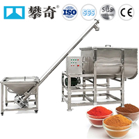 Mélangeur à ruban horizontal avec convoyeur à vis pour épices, assaisonnements, poudre de lactosérum, aliments pour animaux de compagnie et prémélanges alimentaires pour animaux