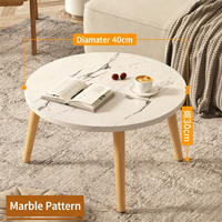 Table basse ronde en bois SenQing - Design moderne et luxueux, écologique et portable, meubles de salon