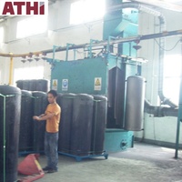 Équipement de sablage et de peinture par pulvérisation pour bouteilles de gaz GPL/GNC, cylindres en acier, machine de nettoyage des parois extérieures avec moteur