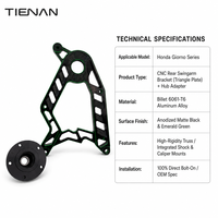 Plaque triangulaire CNC pour trottinette Giorno, découpes fraisées multi-axes, amélioration de la rigidité anti-torsion, noir et vert