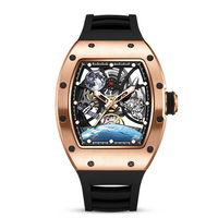 Montre mécanique personnalisée OEM/ODM en acier inoxydable, montre-bracelet automatique, logo personnalisé, design de luxe, vente en gros de montres pour hommes