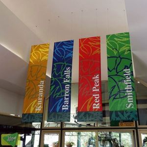 Custom Hanging <b>Banner</b> With Rail Shopping Mall Construction Education Healthy Care <b>Banners</b> With Hanging Bars - Product Image 4