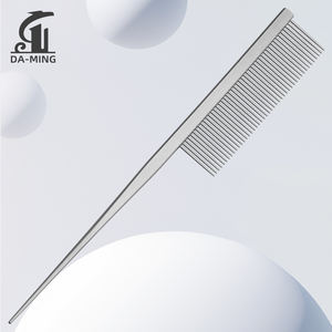 Pettine a punta sicuro per gatti Maltese e Yorkshire Terrier, per styling, districatura e rimozione dei nodi - Pettine di bellezza in rame e acciaio inossidabile - Product Image 1