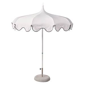 ร่มสนามทรงเจดีย์หรูหราสไตล์โบโฮสีขาววินเทจทันสมัยตกแต่งด้วยพู่ห้อยแบบสแกลลอป ขนาด 8.5 ฟุต สำหรับสระว่ายน้ำกลางแจ้ง ขายส่ง - Product Image 4