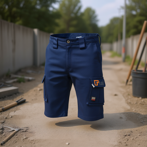 กางเกงขาสั้น Ttake รุ่น Regular Workwear สีน้ำเงิน ไซส์ L ดีไซน์กระเป๋าคาร์โก้ - Product Image 3