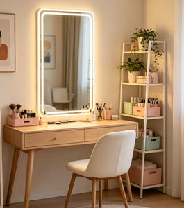 Custom Size LED Illuminated Frameless Mirror Aluminum <b>Wall</b> Hanging Vanity Mirror for Bathroom Entryway - Product Image 2