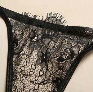 American <span class=keywords><strong>2020</strong></span> Estilo caliente Ropa interior sexy Pestañas Tira de encaje sexy Bobina de acero Conjunto de 3 piezas - Product Image 6