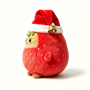 Personaliza tu Peluche de Fresa Gordita y Adorable, Peluche de Fresa Roja Festiva para Decoración Navideña - Product Image 2
