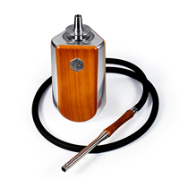 Chicha portable de luxe en acier inoxydable et bois, vente en gros, tendance, de haute qualité, durable, ensemble de chicha pour fumer du tabac, ensemble cadeau
