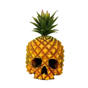 Cadılar bayramı yeni ananas kafatası reçine korku süs el sanatları moda reçine el sanatları