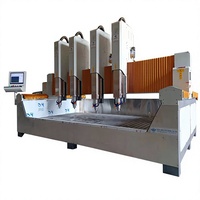 Machine de gravure CNC à quatre têtes JK-2525 pour pierre, machine de sculpture sur pierre multi-broches robuste pour monuments et pierres tombales