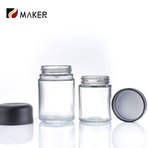 Bouchon noir sans BPA résistant aux enfants bouteille de sel de bain vide stockage de grains de café nourriture pour bébé petit pot en verre pour Jeeter avec couvercles - Product Image 2