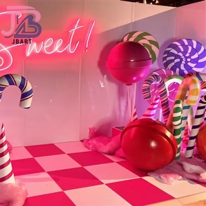 Bonbons en fibre <span class=keywords><strong>de</strong></span> verre taille réelle personnalisés donut bonbons décor crème glacée géante sucette accessoires <span class=keywords><strong>de</strong></span> bonbons pour Candy Land - Product Image 3