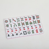 Ensemble de tuiles de Mahjong américain de luxe classique et durable en mélamine à 2 couches, taille mini, 166 pièces, en boîte, personnalisé, pour le divertissement à domicile Wowu