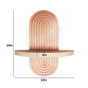 Mini estante de pared moderno de arce de mediados de siglo, estante flotante Boho Art Deco para plantas de tocador, Catchall, 4 opciones de madera - Product Image 3