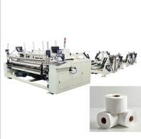 Machine de rembobinage de papier toilette à grande vitesse avec contrôle PLC, pour rouleaux jumbo, à embossage complet, directement de l'usine