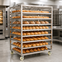 Étagère de séchage alimentaire en acier inoxydable sur mesure, chariot mobile multi-niveaux pour la transformation commerciale, le refroidissement, le stockage et le transport