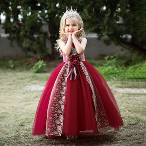 Robes de mariée appliquées pour enfants de 5 à 14 ans, robe de bal, robe de soirée, robe de princesse pour enfant - Product Image 1