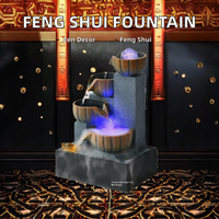 Petite table basse moderne avec fontaine, roue Feng Shui, eau courante de bureau, décoration d'intérieur, salon, Sheng Bangrong