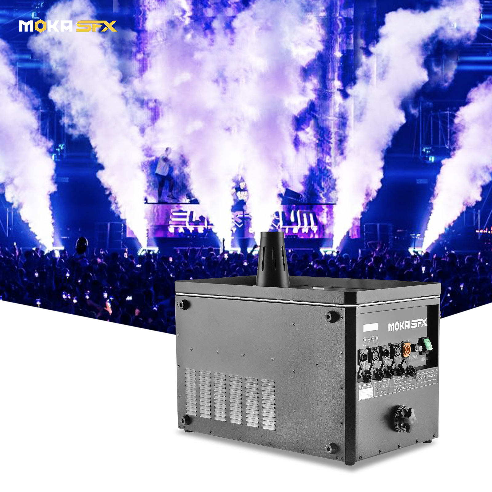MOKA  MOKA SFX MK-F02 4000W Outdoor LED Remote DMX 512 Smoke Machine