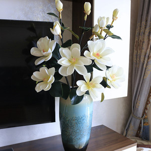 V19 Flores Artificiales <span class=keywords><strong>de</strong></span> Magnolia Realistas y Económicas, <span class=keywords><strong>Orquídeas</strong></span> <span class=keywords><strong>de</strong></span> Látex EVA, Flores Artificiales <span class=keywords><strong>de</strong></span> Magnolia Realistas para Decoración del Hogar - Product Image 2