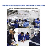 Setelan Baju Kerja Katun Tahan Api dan Isolasi Panas dengan Cetakan Huruf; Pakaian Pelindung Anti-panas dan Tahan Api untuk Bahan Kimia