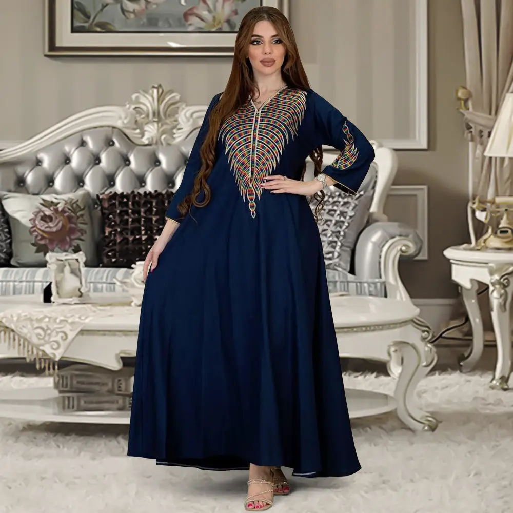 R-127 Abayas Dubai Naher Osten Einfache bescheidene Kaftan Islamische Kleidung Abaya Frauen Muslimische Kleider