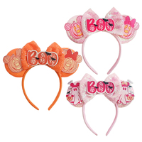 Dernier dessin animé Halloween souris oreilles bandeau pour filles paillettes 5 "arc bandeau Festival fête Cosplay bricolage cheveux accessoires