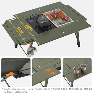 Wholesale Camping Equipment Quick Open Korean <b>Bbq</b> Grill <b>Table</b> Height Adjustable Tactical <b>Outdoor</b> Picnic Igt <b>Table</b> - Product Image 4