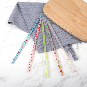 من المصنع قش شرب بلاستيكي ملون للاستعمال مرة واحدة لحفلات الزفاف - Product Image 1