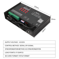 Controlador de Proyectos Aipin H8-AC de 8 Puertos TTL 1024IC con Decodificador de Señal SPI RDM para Tiras de Luces LED RGB de Voltaje Constante