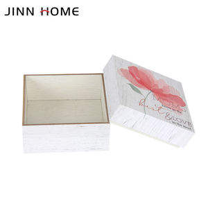 Caja de almacenamiento de <span class=keywords><strong>madera</strong></span> para el hogar Jinn, estilo Art Deco, decoración del hogar pintada a mano para envolver regalos, modelo tallado, pintura de amor - Product Image 4