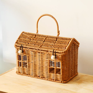 Cestas de Regalo Navideñas Multifuncionales Modernas para Decoración del Hogar, Cajas de Dulces Infantiles con Forma de Casa para Ramadán, Cestas de Almacenamiento de Plástico - Product Image 1