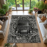 Tapis de style persan rétro, antidérapant, résistant à la saleté et aux taches, imprimé, pour salon, chambre à coucher, décoration intérieure